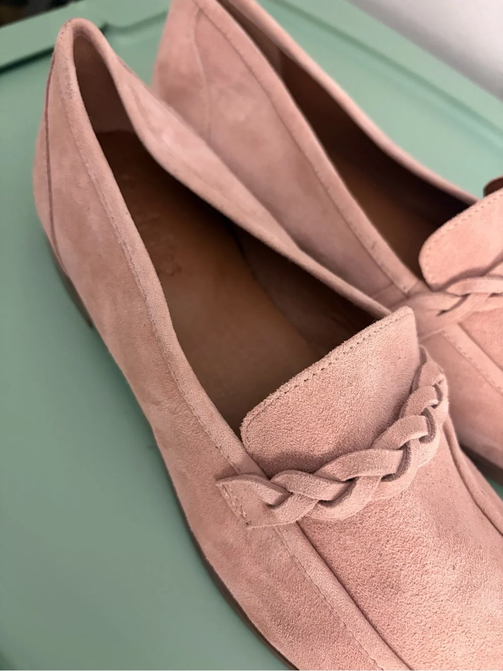 Seychelles Braided Suede Loafers in Tan